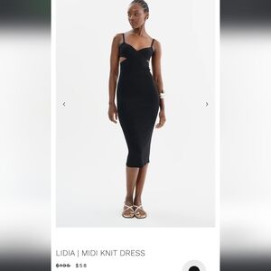 Lamarque Black Cutout Midi Dress